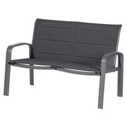 Salotto Elyn 4 montanti alluminio e texaline grafite antracite - L. 64 x P. 31 x H. 116 cm