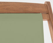 Sdraio Relax Noemi Verde Muschio in Legno di Acacia, Acciaio e Poliestere 60x106x88h