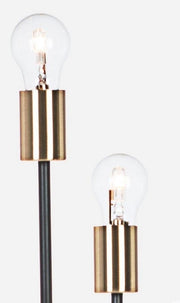 Piantana con 5 luci nero, altezza 55 cm