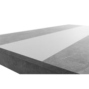 Tavolo da pranzo colore cemento inserto nero o bianco reversibile 138x80xh.74 cm EFFEZ