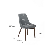 4x Sedia in Tessuto 62cm X 49.5cm H. 87cm