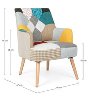 Poltrona tessuto patchwork Galatea