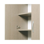 Armadio scarpiera multiuso Olmo in legno nobilitato 2 ante h130x71x38 cm