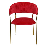 Poltrona in velluto Brendeburgo rosso