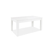 Tavolo allungabile in legno nobilitato bianco frassinato 160-320x90 cm