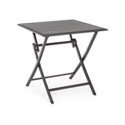 Tavolo da esterno pieghevole in alluminio Antracite ELIN 70x70x h71 cm