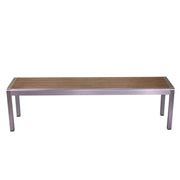Panchina in alluminio Poliwood Seattle marrone