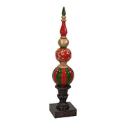 Puntale resina rosso cm26x26h125
