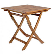 Tavolo Noemi per esterno in legno di acacia pieghevole  70x70x h73 cm