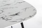 Tavolo ovale effetto marmo Marble 110x50x45h cm