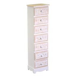 Mobiletto legno andorra 7 cassetti cm 29x23h109