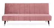 Divano letto tre posti rosa reclinabile