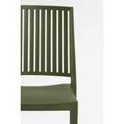 Sedia Bars in Polipropilene Verde Oliva Resistente ai Raggi UV e Umidità L46 x P56 x H82