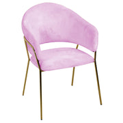Poltrona in velluto Rotterdam rosa