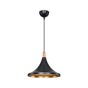 Lampada a sospensione Kano nero oro ASZ1564