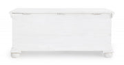 Panca portatutto shabby intarsiata bianca cm 100 x 50 x 45h