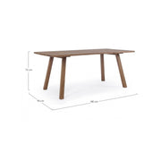 Tavolo da esterno in legno FSC GLASGOW 180x90x h75 cm
