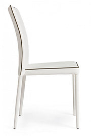 Sedia Achille con struttura in acciaio colore bianco