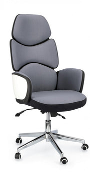Poltrona ufficio con braccioli in tessuto Grigio Scuro ARMSTRONG 64x69 x h118,5/128 cm