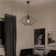 Lampada a sospensione Arona ASZ1360 filo metallico nero EFFEZ