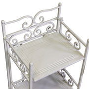 Scaffale metallo new jessica stretto 2 piani bianco brush cm 25x23h48
