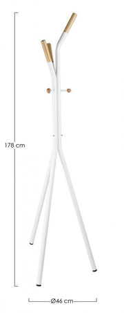 Appendiabiti in acciaio Bianco ALAIN 46x46x h178 cm
