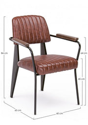 Sedia vintage  C-BR Nelly arancio scuro vintage 60x63x84h cm