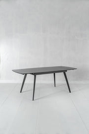 Tavolo allungabile con top in ceramica grigio antracite 140/170/200x90x76h cm