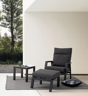 Tavolino antracite in alluminio stile industrial cm 50x50