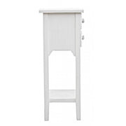 Mobiletto comodino in MDF due cassetti Bianco 37x26,5x h69,5 cm