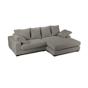 Divano Calgary grigio penisola reversibile EFFEZ