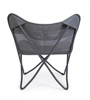Poltrona butterfly campeggio gabicce grigio 77,5x81x89h cm