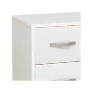 Comodino con 2  cassetti bianco frassinato in legno nobilitato 36x52xH 43