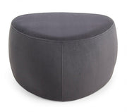 Pouff Stone grigio scuro effetto velluto