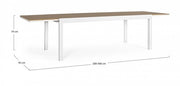 Tavolo per esterno 200-300x95x74h Bianco