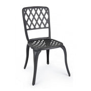 Sedia alluminio antracite esterno cm 44 x 46 x  89h