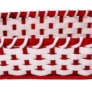 Cesto vimini rosso ovale cm50x38h13
