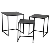 Set 3 tavolini nero   48 x 56 x 48
