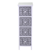 Mobiletto gianna cassettiera bianco grigio 4 cassetti cm 26x32h81