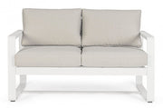 Divano per esterno due posti Bianco MERRIGAN 134x78x h84 cm