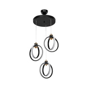 Lampada a sospensione Felicia tre punti luce cerchi LED ASZ1593