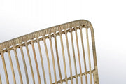 Sedia in stile contemporaneo in acciaio e kubu Naturale LUCILA 45x55x h85 cm