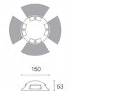 Segnapasso 9W Led 4000K  linea upper  grafite