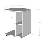Tavolino da divano Newceylin porta computer vani a giorno  bianco