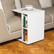 Tavolino da divano Newceylin porta computer vani a giorno  bianco