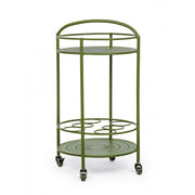 Carrello per bottiglie in acciaio Verde