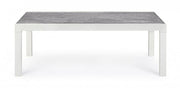 Tavolino per esterno in alluminio Bianco KLEDI LUNAR 120x70x h43 cm