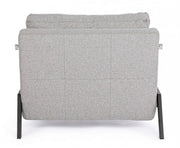Divano letto salvaspazio un posto in tessuto Beige HAYDEN 95x96x h79 cm
