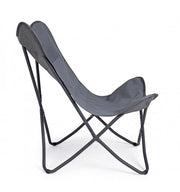 Poltrona butterfly campeggio gabicce grigio 77,5x81x89h cm