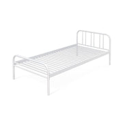 Letto singolo Genoa in metallo bianco